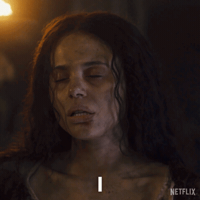 Woman With Netflix Logo GIF