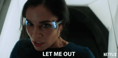 Woman With Netflix Logo GIF