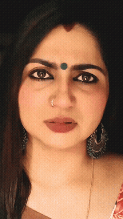 Woman With Nose Ring And Bindi GIF