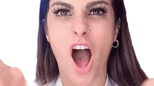 Woman With Nose Ring Making Funny Face Sticker