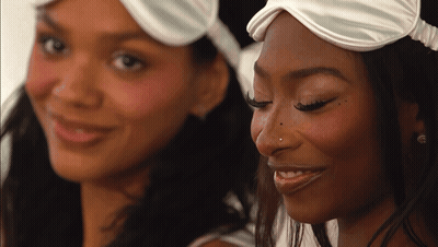 Woman With Nose Ring Smiling Beside Another Woman GIF