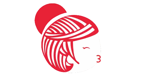 Woman With Number 3 On Lips Sticker