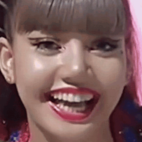 Woman With Open Mouth And Red Lips GIF