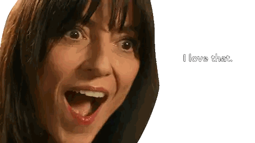Woman With Open Mouth Saying I Love That Sticker