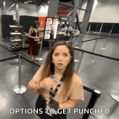 Woman With Options to Get Punched