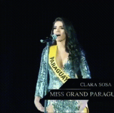 Woman With Paraguay Sash GIF