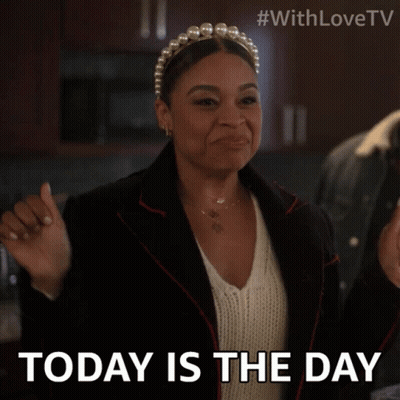 Woman With Pearl Headband Saying Today Is The Day GIF