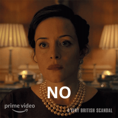 Woman With Pearl Necklace Saying No GIF