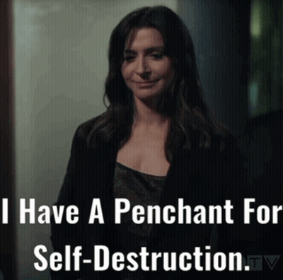 Woman With Penchant For Self-Destruction GIF