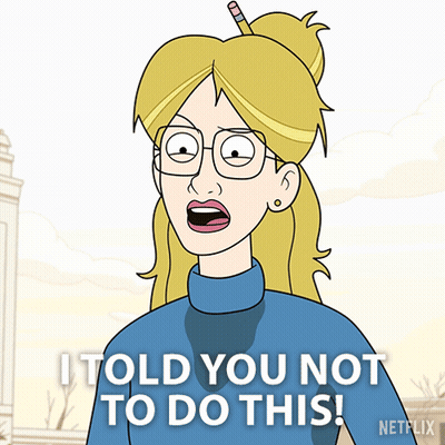 Woman With Pencil In Hair Saying I Told You Not To Do This GIF