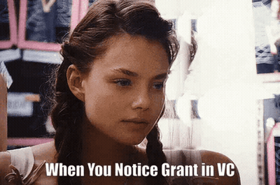 Woman With Pigtails Says When You Notice Grant In VC GIF
