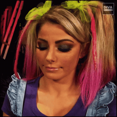 Woman With Pink Hair And Diva Logo GIF