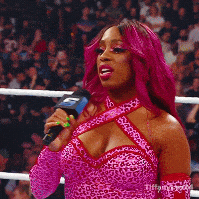 Woman With Pink Hair Hashtag Tiffanyluv24 GIF