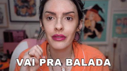 Woman With Pink Lipstick Vai Pra Balada GIF