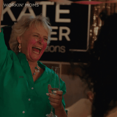 Woman With Pink Paint And Sign Kat GIF