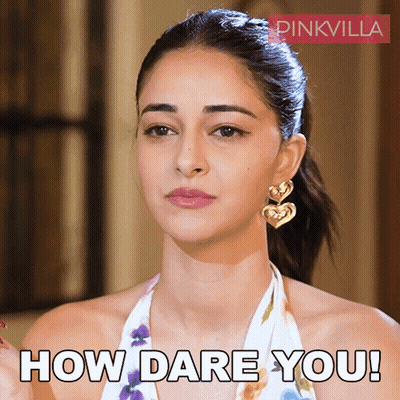 Woman With Ponytail And Earrings Saying How Dare You GIF