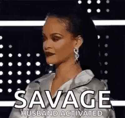 Woman With Ponytail And Earrings Says Savage Husband Activated GIF