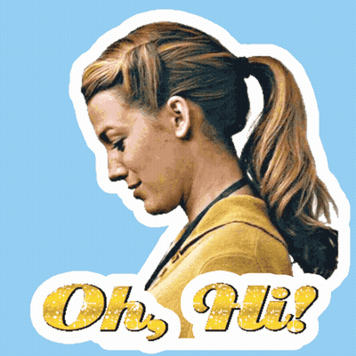 Woman With Ponytail Saying Oh Hi GIF