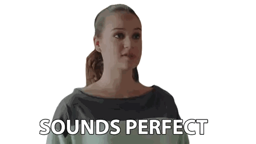 Woman With Ponytail Saying Sounds Perfect Sticker