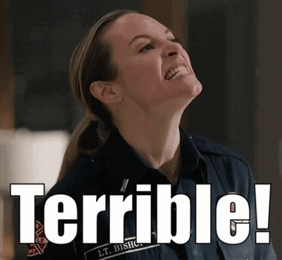 Woman With Ponytail Smiling Terrible GIF