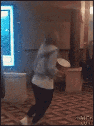 Woman With Popcorn Got Trip GIF