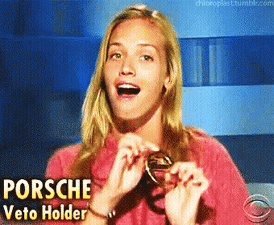 Woman With Porsche Veto Holder GIF