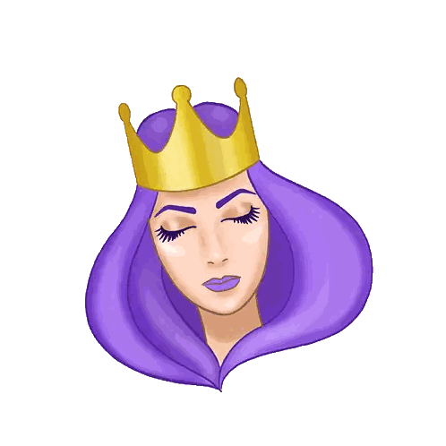 Woman With Purple Crown Sticker