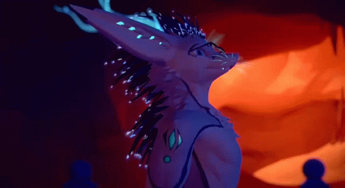 Woman With Purple Eye Patches And Florence Product GIF