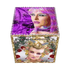 Woman With Purple Hair And Another Woman Sticker