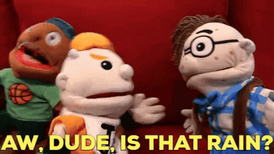 Woman With Purple Hair And Mask Says Looking GIF