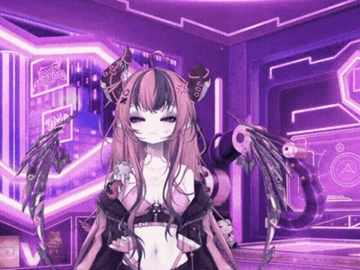 Woman With Purple Hair And Mohawk Man GIF