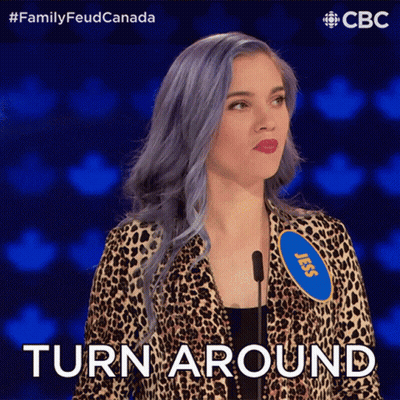 Woman With Purple Hair And Name Tag Jess GIF