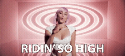 Woman With Purple Hair Ridin So High GIF