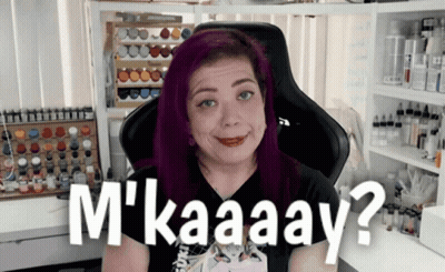 Woman With Purple Hair Saying M'Kaaay GIF
