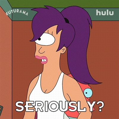 Woman With Purple Hair Saying Seriously GIF