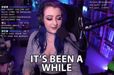 Woman With Purple Hair Sitting At Microphone GIF