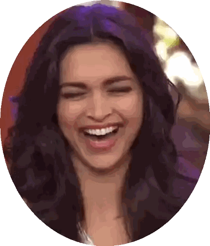 Woman With Purple Hair Smiling Eyes Closed Sticker