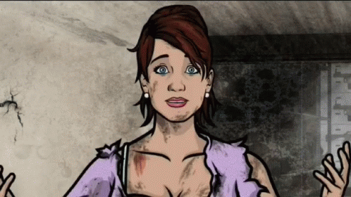Woman With Purple Top And Earrings GIF