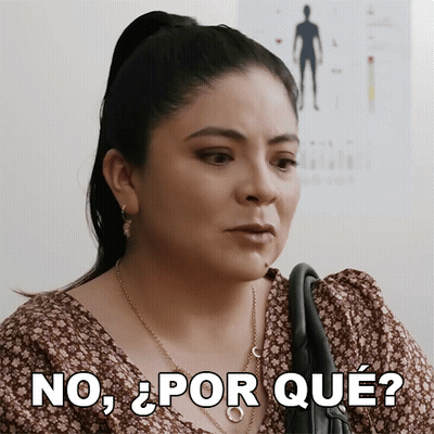 Woman With Purse Says No Por Qué GIF