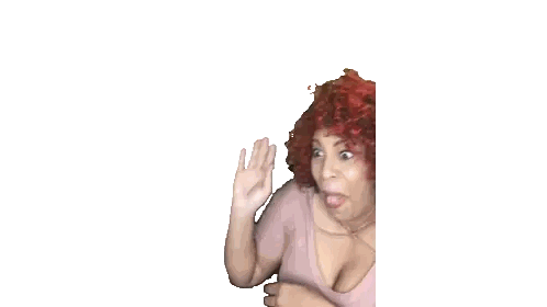 Woman With Red Curly Hair Giving Middle Finger Sticker