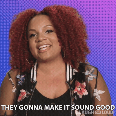 Woman With Red Curly Hair Smiling Saying They Gonna Make It Sound Good GIF