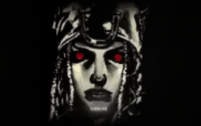 Woman With Red Eyes And Dreadlocks GIF