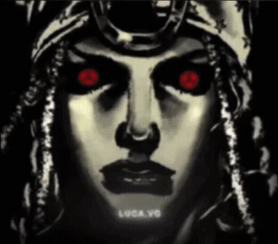 Woman With Red Eyes And Luca.vg GIF