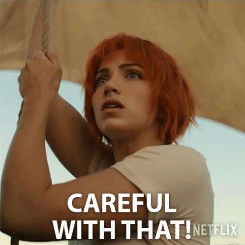 Woman With Red Hair And Careful With That GIF