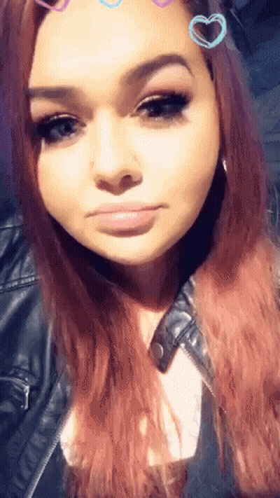 Woman With Red Hair and Hearts