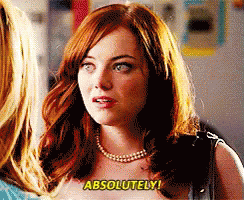 Woman With Red Hair And Pearl Necklace Says Absolutely GIF