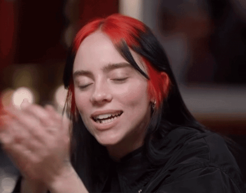 Woman With Red Hair Clapping Hands GIF