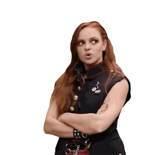 Woman With Red Hair Crossed Arms Sticker
