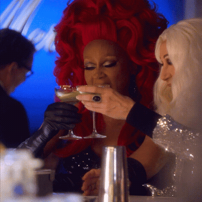 Woman With Red Hair Holding Champagne
