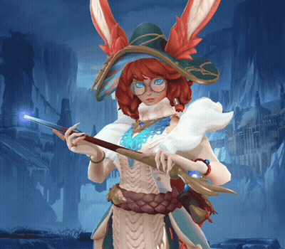 Woman With Red Hair Holding Magic Wand GIF